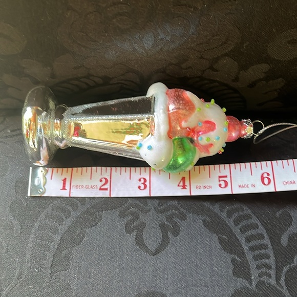 Blown Glass Ornament Ice Cream Sundae Parfait - Picture 6 of 7